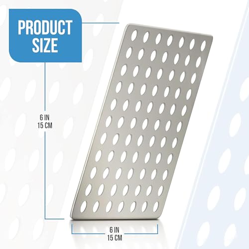 15x15 Centimeter Rustproof Stainless Steel Swirl Drain Covers - Hopper Lids - Outdoor Drain Cover - Metal Drain Covers Outdoor (1 Pack)