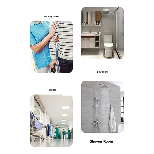 Textured Shower Grab Bar Slipless Stainless Steel Bathroom Safety Hand Rail Support for Elderly People with Limited Mobility (16 Inch (Length: 15.75in, Pipe Diameter: 0.98in)