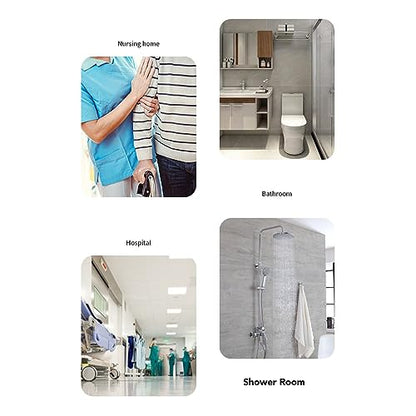 Textured Shower Grab Bar Slipless Stainless Steel Bathroom Safety Hand Rail Support for Elderly People with Limited Mobility (16 Inch (Length: 15.75in, Pipe Diameter: 0.98in)