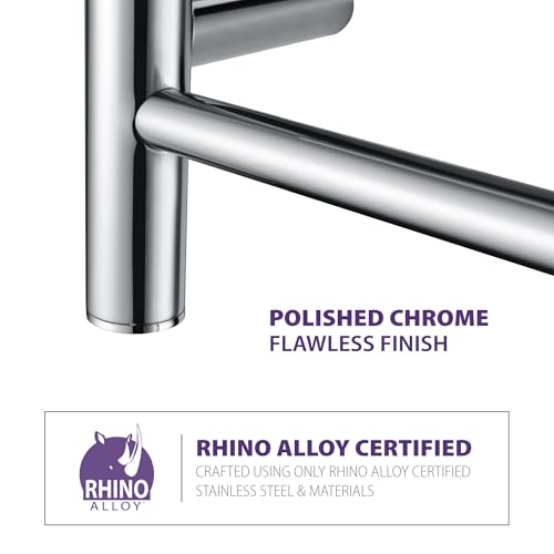 ANZZI Gown 7 Bar Wall Mounted Towel Warmer in Polished Chrome | Energy | Premium Sustainable Material Stylishly Crafted From Rhino, Finish Allows For Easy Cleaning, Built To Last - color: Polished Chrome