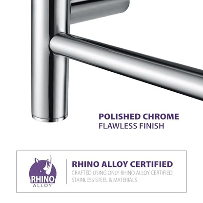 ANZZI Gown 7 Bar Wall Mounted Towel Warmer in Polished Chrome | Energy | Premium Sustainable Material Stylishly Crafted From Rhino, Finish Allows For Easy Cleaning, Built To Last - color: Polished Chrome