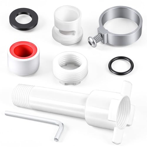 Four in One Tub Spout Adapter, Tub Spout Adapter Kit Universal Fits 1/2'' Copper Pipe, 1/2'' IPS and 3/4'' IPS Bathtub Faucet Adapters Slip Replacement Parts with Assembly Tool