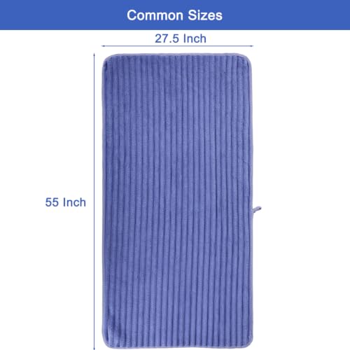 Bath Towels 4-Pack, 27.5x55 Inches - Ultra Soft and Highly Absorbent Quick Dry Microfiber Towels with Hanging Loop, Beauty Twill Stripe Design for Bath, Beach, Gym - color: Dark Grey+blue+white+pink