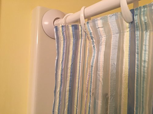 Stay-Put Shower Curtain Rod Mount, 2 Pack