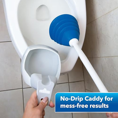 Unger EZ No-Drip Combo Toilet Brush and Plunger Set with Carrying Caddy, Cleaning Tools for Home and Business Bathroom, Discreet Scrubber Accessories Set for Tough Stains and Tight Suction - style: EZ Toilet Brush & Plunger Combo