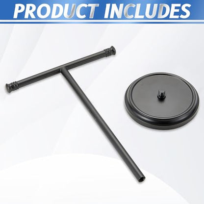 Hand Towel Holder Stand, Free Standing Towel Rack Stand with Stainless Steel Base, Rust-Proof Towel Bar for Bathroom Kitchen Countertop (Black) - color: Black