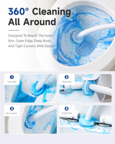 50 Count Toilet Wand Refills Compatible with Clorox Toilet Wand | 3-Layer Toilet Bowl Cleaners & High-Density Toilet Scrubber Refills - No Falling Apart, Instant Foam for Bathroom Cleaning - size: 1 Count (Pack of 50)