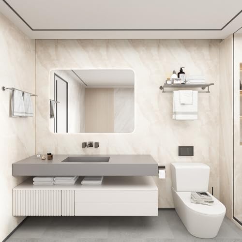 24-Inch Double Towel Bar,304 Stainless Steel, Chrome Finish & Stylish Knurled for Home, Hotel,& Apartment, Upgrade to a Premium Modern Bathroom - color: Chrome