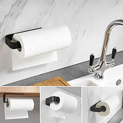 szhdxsy Hand Towel Holder SUS 304 Stainless Steel Brushed Hand Towel Rod, 3M Self Adhesive Towel Holder Towel Rod Towel Rack for Bathroom – Black