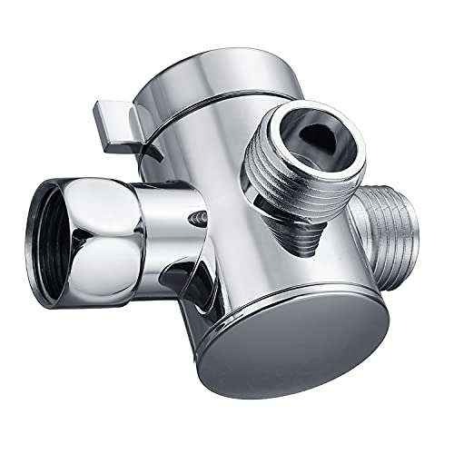 Shower Arm Holder for Handheld Shower Head, Adjustable Mount Bracket, G 1/2 3-Way Shower Arm Adapter with Swivel Ball,Universal Mount,Tee without socket(abs) - color: Tee without socket(ABS)