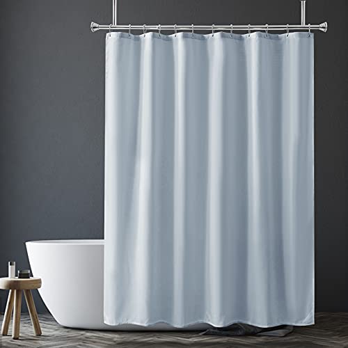 Light Gray Shower Curtain Liner, Light Gray Fabric Shower Liner, 2-in-1 Bathroom Shower Curtain and Liner, 12 Grommet Holes, Water Proof, Machine Washable, Hotel Quality, 72 x 72 Inches - color: Light Gray, size: 72"W x 72"L (Pack of 1)