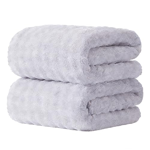 Bath Towels Pack of 2(27'' x 54'') Quick Dry Microfiber Shower Towel for Hotel,Bathroom,Guest,Spa,Gym Yoga, SPA - Light Gra - color: Light Gray, size: 27x54" BATH Towel Set of 2