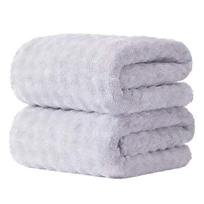 Bath Towels Pack of 2(27'' x 54'') Quick Dry Microfiber Shower Towel for Hotel,Bathroom,Guest,Spa,Gym Yoga, SPA - Light Gra - color: Light Gray, size: 27x54" BATH Towel Set of 2