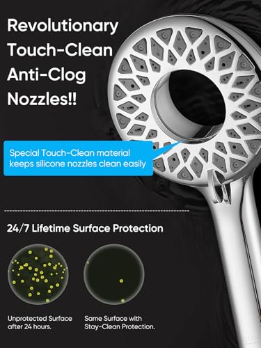 Cobbe® Dual Shower Head with Magnetic Handheld, Chrome | Rain Shower Combo, 2-in-1 Fixed & Detachable, Multiple Spray Modes, Built-in Magnet Dock, 6ft Hose - color: Chrome