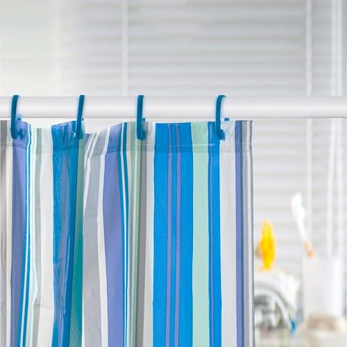 No Sectional Assembly Tension Curtain Rod 56-104 Inch | 1" Diameter Spring Long Adjustable Shower Curtain Rods for Bathroom Windows Closet No Drilling No Rust, White - color: White, size: 56-104Inch, No Assembly