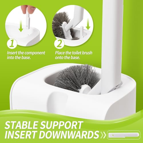 IVYROLL Toilet Brush and Plunger Set Hidden | S-Shaped Toilet Brush Plunger Combo, Perfect for Homes, Apartments & Bathrooms