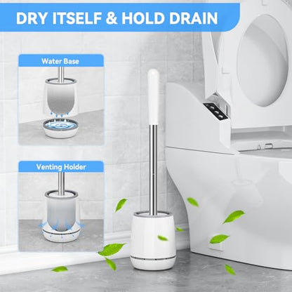 Toilet Brush and Toilet Plunger with Holder, Heavy Duty Plunger with Unique Holder, Plungers for Bathroom with Holder, Toilet Plunger and Toilet Brush and Holder
