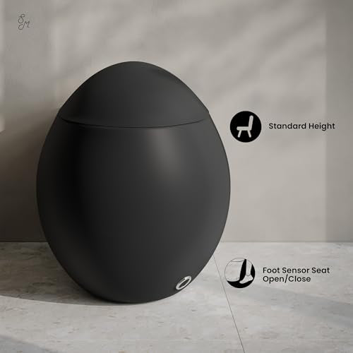 Swiss Madison Plaisir Smart One-Piece 1.28 GPF Single Flush Toilet in Matte Black - color: Black