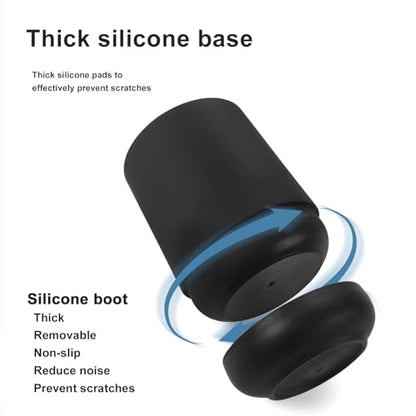 Matte Black Silicone Boot Toothbrush Holders, Modern Tooth Brushing and Toothpaste Holder Tumbler Cup for Bathroom Organizer (Black) - color: Black