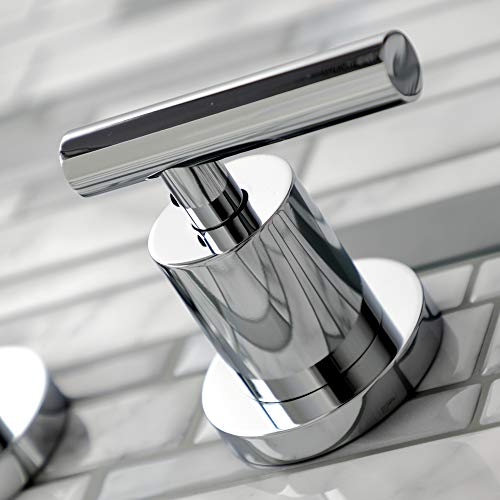 Kingston KS8121CML Wall Mount Bathroom Faucet, Polished Chrome - color: Polished Chrome