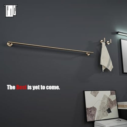 JQK Champagne Bronze Bath Towel Bar, 39 Inch 304 Stainless Steel Thicken 1mm Towel Rack Bathroom, Towel Holder Wall Mount, Useable Length 36 Inch, TB110L36-CB - color: Champagne Bronze, size: 39 Inch