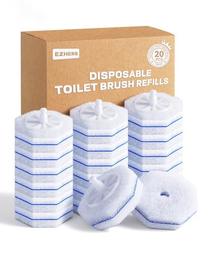 20 Count Toilet Wand Refills Compatible with Clorox Toilet Wand | 5X Cleaning Power Toilet Bowl Cleaners & 3-Layer High-Density Toilet Scrubber Refill-No Falling Apart, Instant Foam Cleaning - size: 1 Count (Pack of 20)