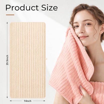 ZVH Hand Towels for Bathroom 6pcs 14X29.5inch,Quick Dry Microfiber,Super Soft,Hand Towels with Hanging Loops for Spa,Kitchen,Hotel (Pink+Beige+Brown, Set of 6) - color: Pink+beige+brown