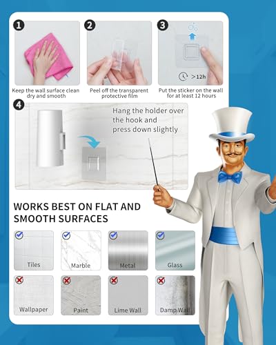 MR.SIGA Toilet Brush and Holder Set, Wall Mounted Toilet Bowl Brush, White | Space saving design, flexible thermoplastic rubber bristles, easily cleans hard to reach areas, pack of 2 - color: White