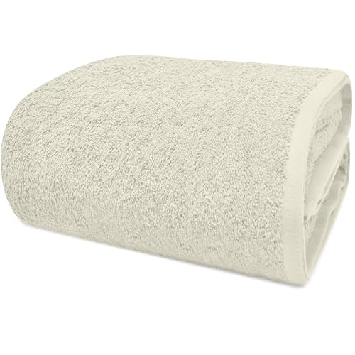 DAN RIVER Pack of 1 Bath Sheet 40x80 Inches, Extra Large Quick Dry Bath Towels, Hotel Collection Towels for Adults - Ivory - color: Ivory