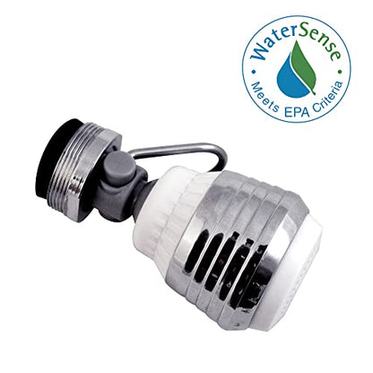 Dual Spray Swivel Faucet Aerator - Niagra Conservation | Sink Faucet Aerator with Low 1.5 GPM Flow Rate | (N3115P-FC)