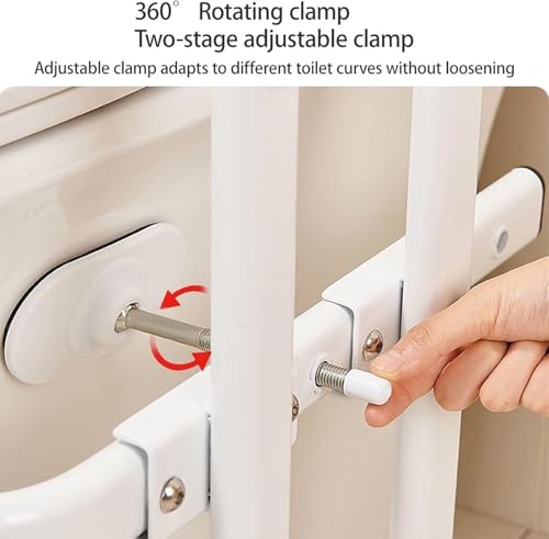 Toilet Safety Rail, Adjustable Toilet Frame with Padded Armrests, Bathroom Grabs Bar for Assistance with Stability and Support,User-Centric Care (Grey) - color: Gray