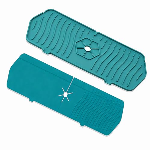 1 PCS Kitchen Sink Faucet Mat - 2026 New Foldable Sink Protectors for Kitchen Sink, Multi-Size Silicone Faucet Guard & Draining Mat, Splash Guard Keeps Countertop Dry, for Farmhouse RV Bathroom - color: Green, size: Small