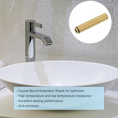 uxcell 1 Pcs Faucet Extension Tubes, 3.93" x 0.79" Faucet Mount Extension Shank Handle Brass Basin Faucet Mounting Accessories Fixed Foot for Bathroom and Kitchen Faucets - size: 3.93 inch