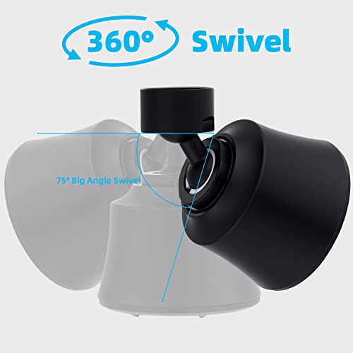 Faucet Aerator 4 Modes, 360° Swivel Faucet Sprayer Head Attachment, Black | 55/64" Sink Faucet Head for Bathroom & Kitchen faucets, 2 Large-Angle Rotating Metal Joints, Extra 15/16" Male Adapter - color: Black, style: 2 Swivel Joints