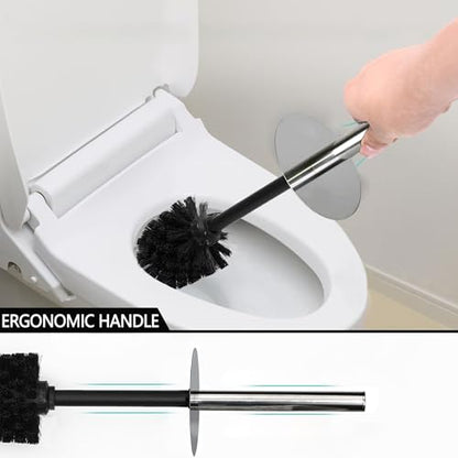 White Floral Design Resin Toilet Bowl Holder and Brush Set, Stylish Bathroom Cleaning Tool with Durable Bristles, Compact and Functional - style: White Floral
