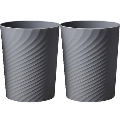 Small Bathroom Trash Can 1.8 Gallon Garbage Can Waste Basket Recycling Bin for Dorm Bedroom Office Kitchen,2 Pack Grey - color: Grey