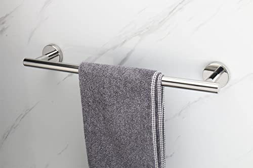 TocTen Bath Towel Bar - Thicken SUS304 Stainless Steel Bathroom Towel Holder, Towel Rod for Bathroom Heavy Duty Wall Mounted Towel Rack Hanger (16IN, Chrome) - color: Chrome, size: 16IN