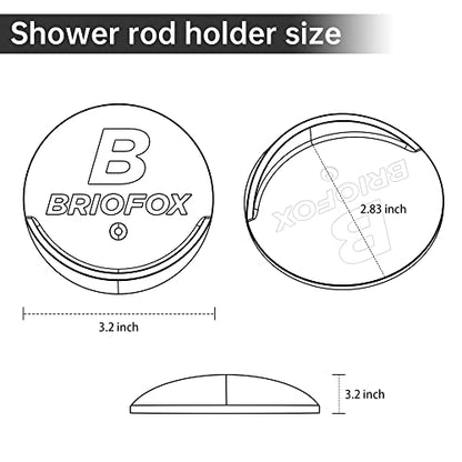 Shower Curtain Rod Holder 3M Adhesive | Heat Resistant | Waterproof | Max Load 60 lbs Shower Rod Retainer for Wall, 2 Pack, Transparent (Rod Not Included) - color: Transparent