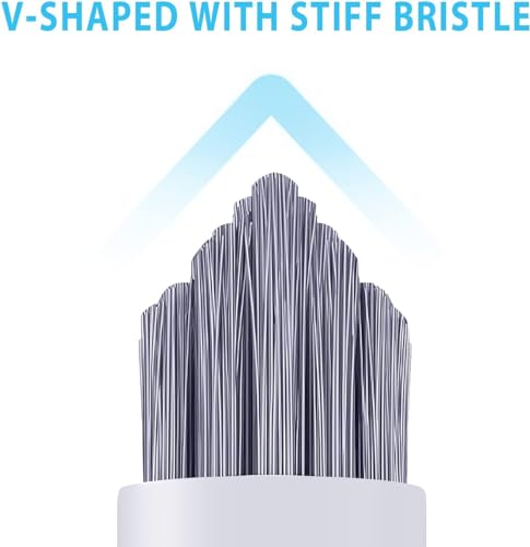 Lumkew Grout Brush Cleaning, 4 Pcs Grout Cleaner Scrubber for Tile Floors | Hard Bristle, Bathroom Cleaning Brushes, For Scrub Shower Tile Grout