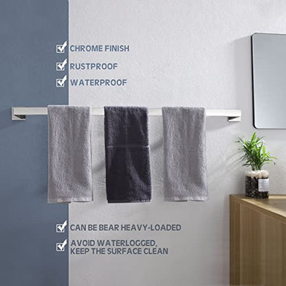 KOKOSIRI 36-Inch Single Towel Bar, Bathroom Kitchen Towel Holder, Wall Mounted SUS304 Stainless Steel Towel Rack, Polished Chrome, B4003CH-L36 - color: Polished Chrome, size: 36-Inch