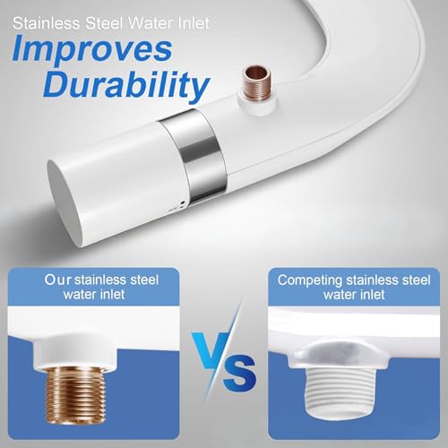 Toilet Seat Attachment Double Nozzle Bidet Adjustable Water Flows None Electric Bidet Toilet Attachment Easy Installation Cold Water Sprayer Bidets for Toilets - color: European model