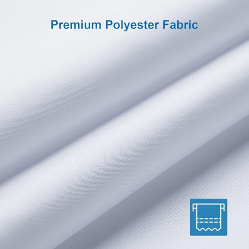 Small Stall Shower Curtain Liner Washable, 48x72 Inches, Fabric Shower Liner with 2 Bottom Stones, Narrow Waterproof RV Shower Curtain Liner, 8 Grommet Holes, Hotel Quality, White - color: White, size: 48"W x 72"L (Pack of 1)