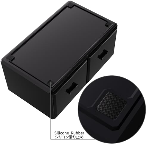 READAEER Makeup Organizer 3 Pieces Cosmetic Storage Case with 6 Drawers (Black) - color: Black
