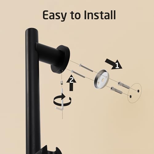 KES Adjustable Shower Head Holder with Slide Bar Combo, Handheld Shower Head with Hose 5-Function Handheld Shower Kit with Handheld Set Matte Black, F204-BK-C1 - color: Matte Black