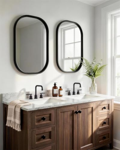 WOWOW Bronze Bathroom Faucet 3 Hole, Widespread Vanity Sink Faucets 8 Inch | Copper Inlet Oil Rubbed Bronze Faucet for Bathroom Sink with Swivel Spout, 2 Handles Lavatory Tap with Drain and Supply Line - color: Oil Rubbed Bronze, style: Upgrade-8 Inch