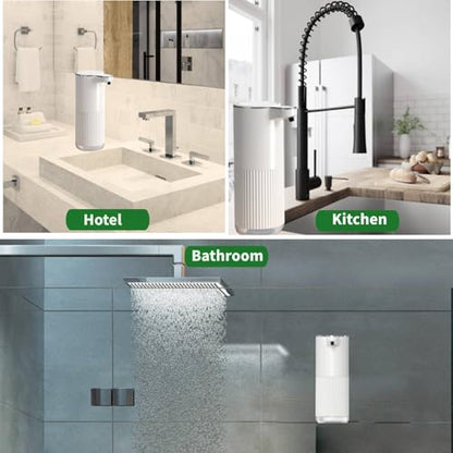 Automatic Liquid Soap Dispenser, Touchless Soap Dispenser Bathroom,Upgrade Hand & Dish Electric Dispenser Adjustable Waterproof Wall Mount Kitchen Auto Soap Pump for Thin and Thick Liquid - color: White, style: Liquid