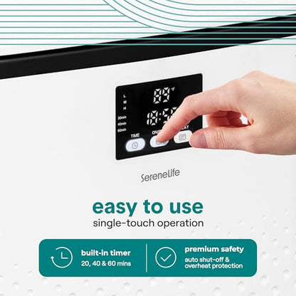 SereneLife Rectangular Towel Warmer Bucket – 20L Large Capacity Hot Towel Warmer for Bathroom, Stainless Steel Tub, One-Touch Operation, Auto Shut-Off, Fits 2 Towels or Blanket, Black