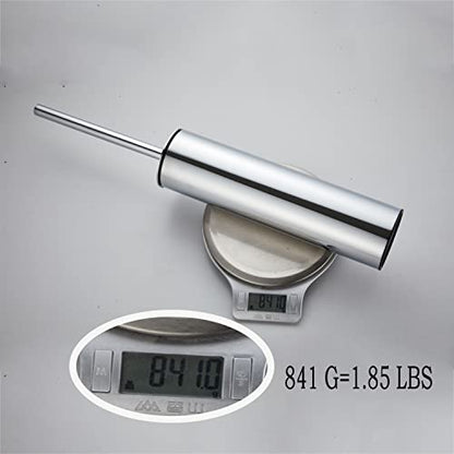 Freestanding Luxury Toilet Brush 304 Stainless Steel Toilet Brush and Holder 19-Inches Tall Round Rust Resistant Anti-Odor and Easy to Clean with Polished Chrome Finished - color: 19-inch Round High Polished Chrome