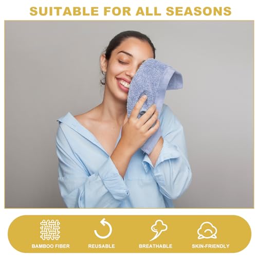 40 Pack Cotton Wash Cloth Bulk, 10x10 Inch Soft Quick Drying Cotton Viscose Towels, Bulk Bath Hand Face Wash Cloths for Women Men, Multipurpose Bathroom Body Washing Rags, Fingertip Towels