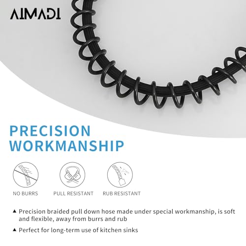 AIMADI Oil Rubbed Bronze Kitchen Faucet,Commercial Kitchen Sink Faucet | Modern Single Handle Single Hole Kitchen Faucets with Pull Down Sprayer - color: Oil Rubbed Bronze, style: Contemporary